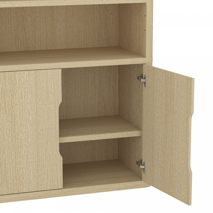 Rivington Modern 40\" Bookcase Cabinet in Natural Oak