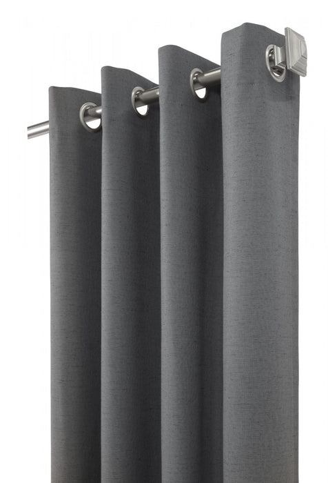 Thermaplus Suprema Charcoal Blackout Grommet Curtain Panel - 52 x 84