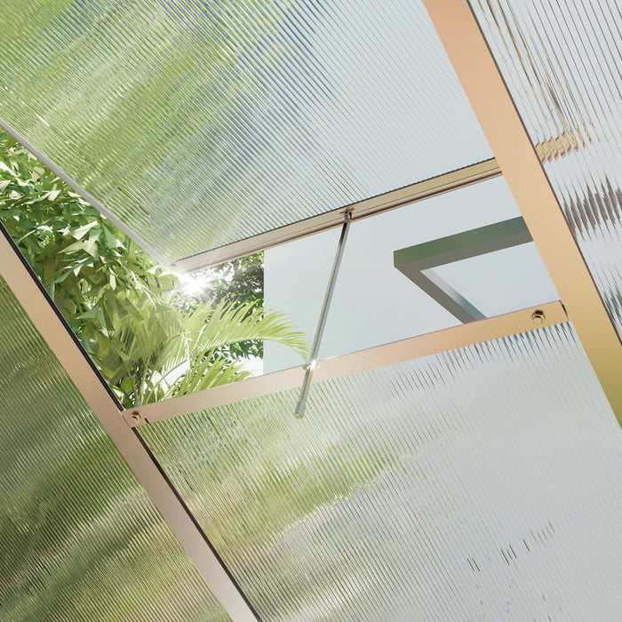 Outsunny Greenhouse, Walk-in Hot House, Clear Pc Board With Sliding Door