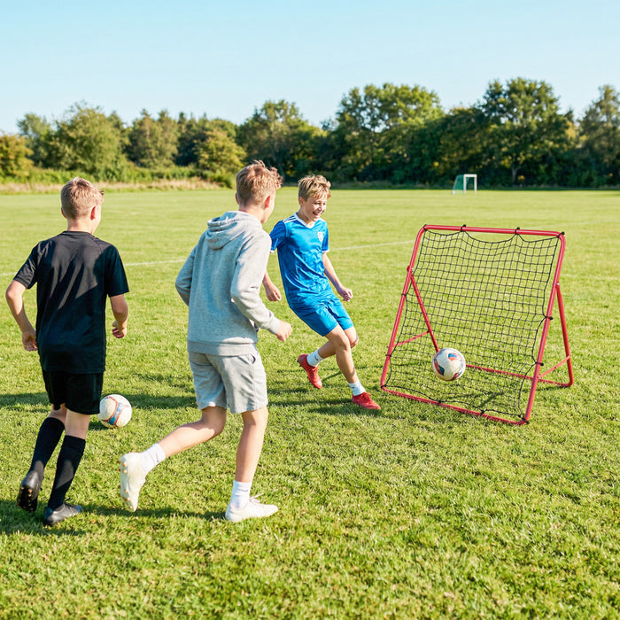 Soozier 5 Angles Adjustable Soccer Rebounder Net, Red