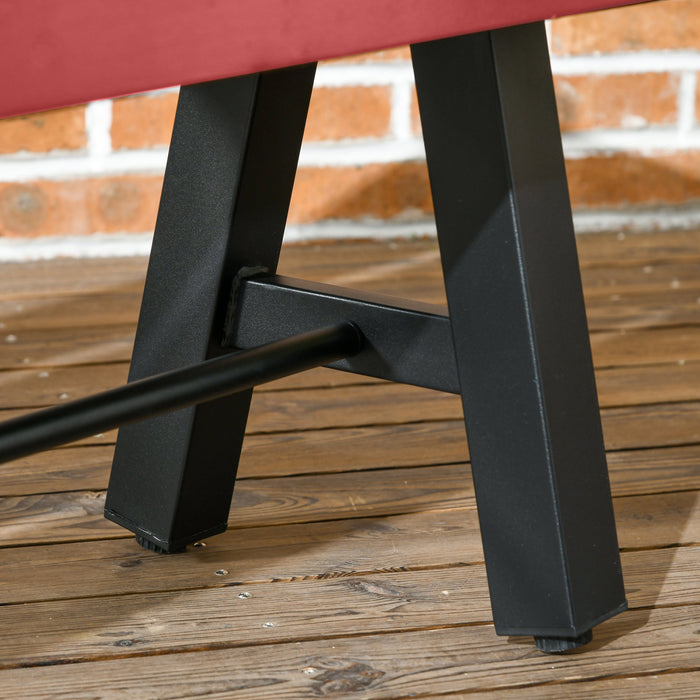 Outsunny Patio Wooden Bench, Outdoor Park Bench With Slatted Seat, Brown