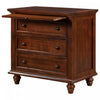 U_Style 27.6 Inch Painted Nightstand with Pull-Out Tray and 3 Drawers, Brown | U_Style Table de Nuit Peinte 27.6 po avec Tiroir Coulissant et 3 Tiroirs, Brun