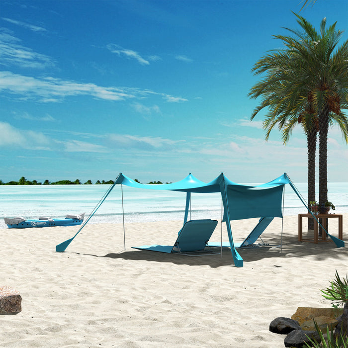 Outsunny 2-Person Inflatable Kayak Boat, Canoe Set With Air Pump, Blue