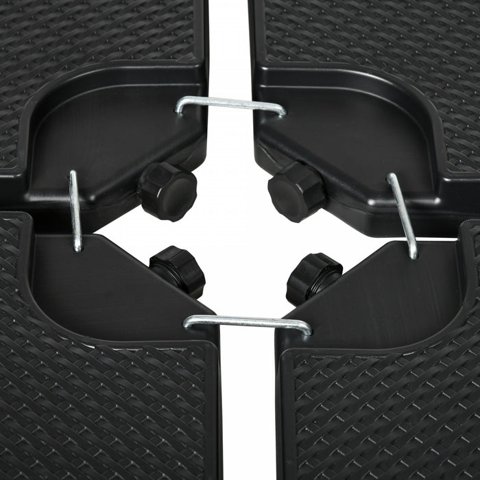 Outsunny Banana Cantilever Umbrella Base Weights, Water or Sand Filled
