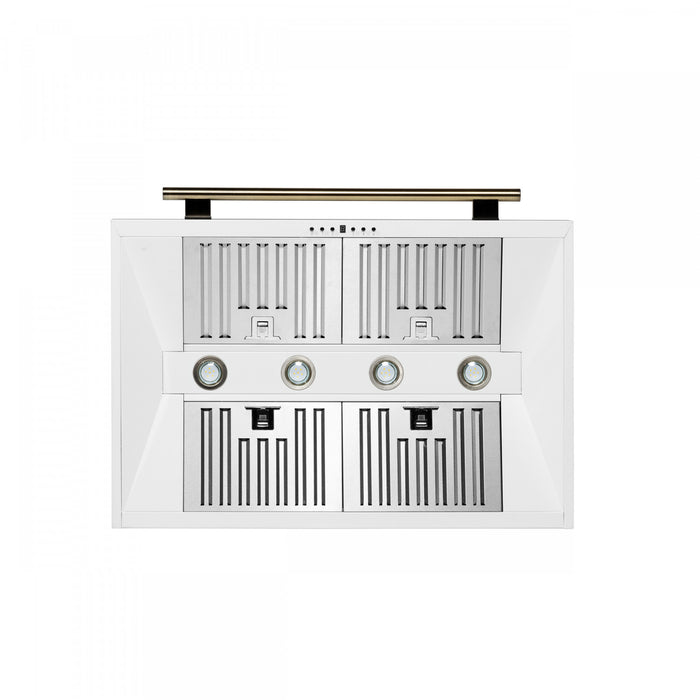 Forno Aria 36 Inch Wall-Mounted White Range Hood-FRHWM5095-36WHT