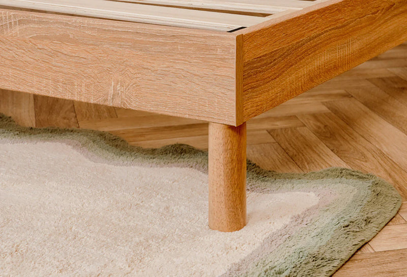 Smart Base Essential Full Metal Platform Bed Frame - Natural