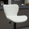 HOMCOM Bar Stools Set of 2 Adjustable Height Swivel Bar Chairs PU Leather