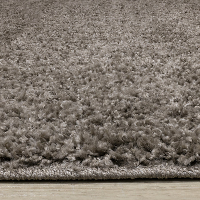 Brooklyn Dark Taupe Shag Area Rug - 5'3\" x 7'7\"
