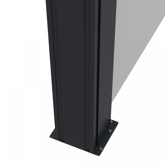 Outsunny 13' X 5' Retractable Side Awning, Garden Privacy Screen, Light Grey