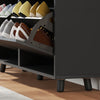 HOMCOM Shoe Cabinet, Shoe Storage Cabinet with 4 Flip Drawers, Black