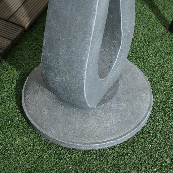 Outsunny Resin Bird Bath For Outdoors, 20.1\" Tall Birdbath With Stone Look