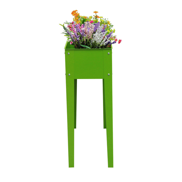 Outsunny 39\" X 12\" X 34\" Raised Garden Bed Raised Garden Flower Bed Plant Kit Vegetable Herb Box With 3 Holes, Green