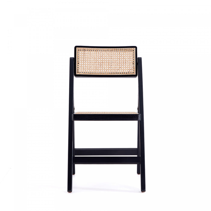 Pullman Industry Chic Wood Folding Chair in Black and Natural - Set of 4 Dining Chair