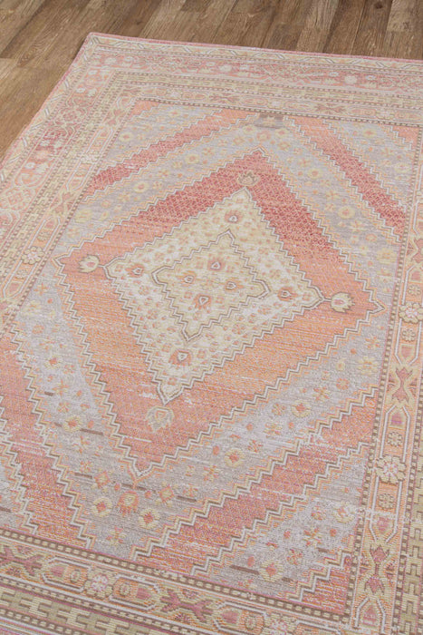 Poppy Traditional 2'7\" x 8'0\" Runner Rug in Pink Indoor Area Rug