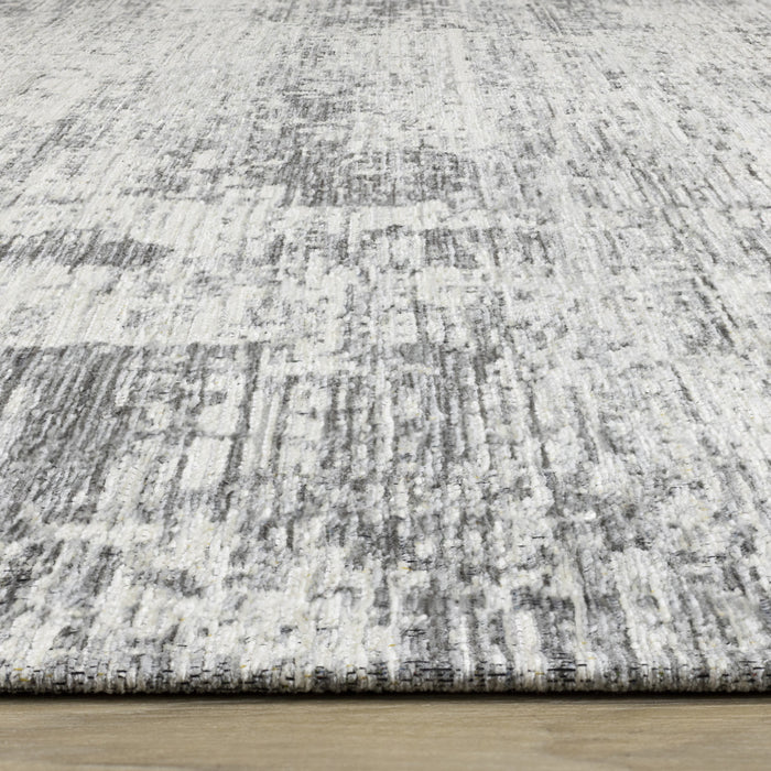 Kylie Grey Faded Borders Rug, 5'1\" x 7'7\" Indoor Area Rug