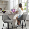 HOMCOM Swivel Bar Stools Set of 2 26" Counter Height Barstools, Dark Grey