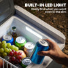 Outsunny 12 Volt Car Fridge Refrigerator, 42 QT Portable Electric Cooler Freezer, 12V/24V DC 100-240V AC, -4℉-68℉, Retractable Handle, LED Light for Camping, RV, Travel, Vehicles