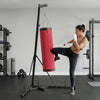 Soozier 72.8"-90.9" Adjustable Punching Bag Stand with Sandbag, Red