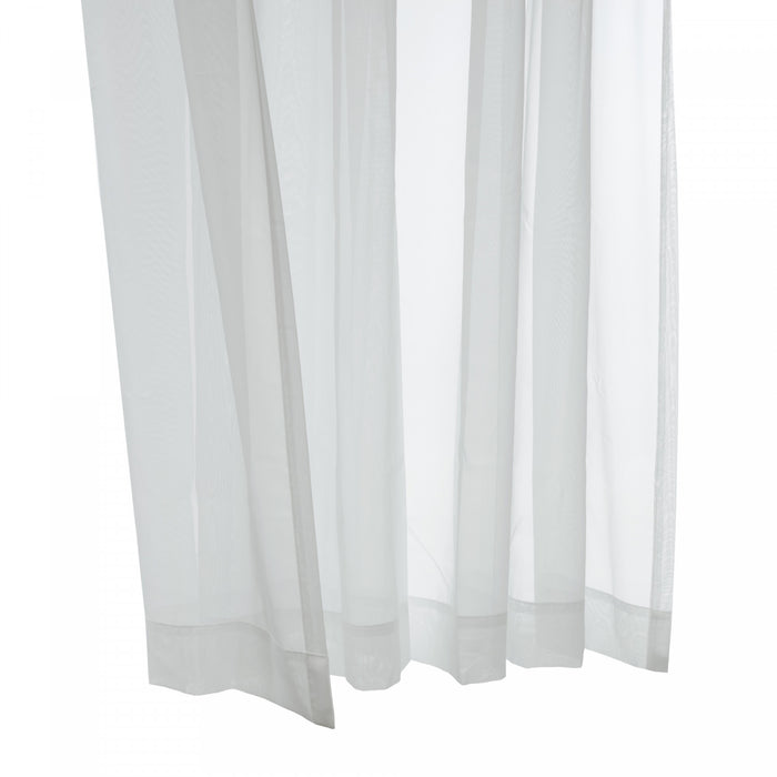 Habitat Voile White Rod Pocket Curtain Panel - 112 x 84