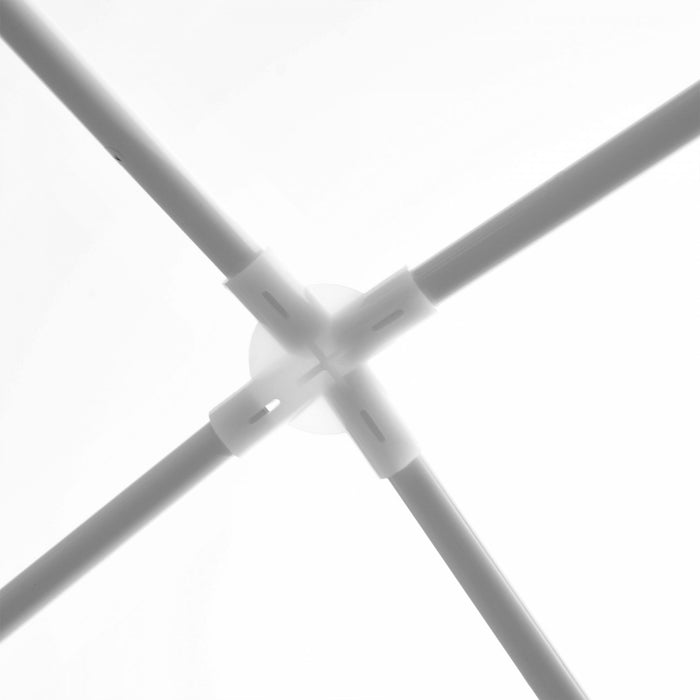 Outsunny 9' X 9' Party Tent Portable Gazebo Canopy For Weddings Parties Outdoor Sunshade With Dressed Legs, White