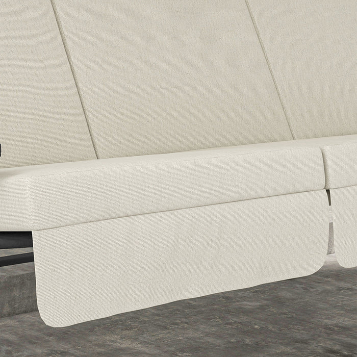 Outsunny 3-seat Patio Swing Chair With Adjustable Canopy And Cushions