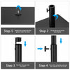 Costway 10ft Solar Lights Patio Umbrella Outdoor W/ 36 LBS Steel Umbrella Stand