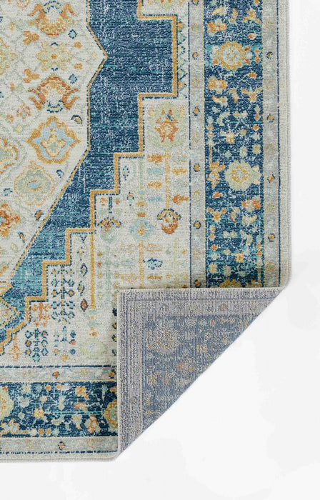 Kinsley Traditional 4'0\" x 6'0\" Area Rug in Blue Indoor Area Rug