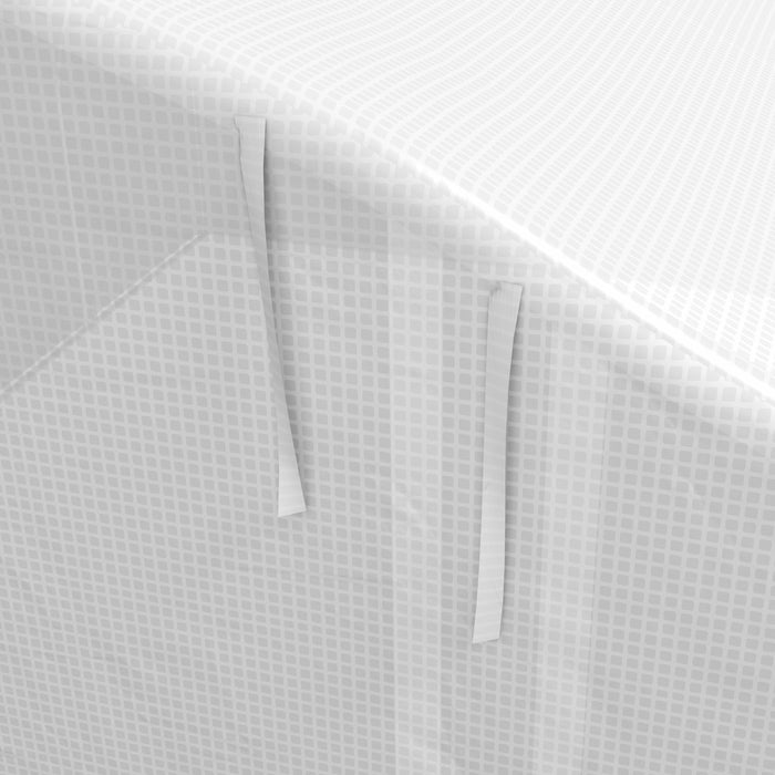 Outsunny 13 X 9.8ft Walk-in Polytunnel Greenhouse, Zipped Roll Up Sidewalls