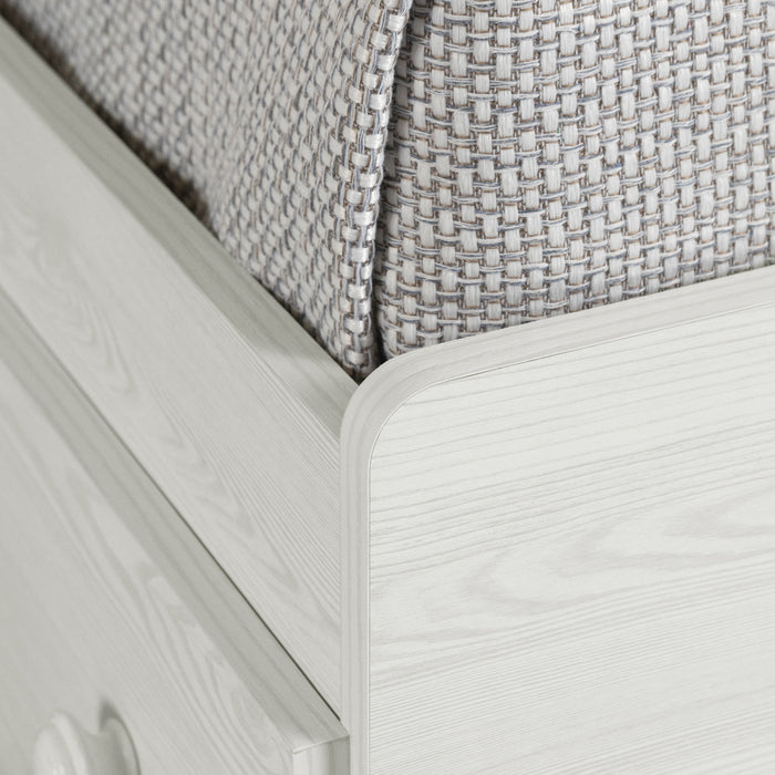 Summer Breeze Twin Mates Bed with 3 Drawers - White Pine