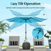 Costway 10ft Patio Umbrella Outdoor W/ 59 LBS Heavy-Duty Round Umbrella Stand
