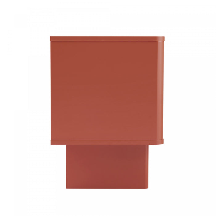 Ella Modern 20\" Nightstand in Terracotta (1-Drawer) - Set of 2