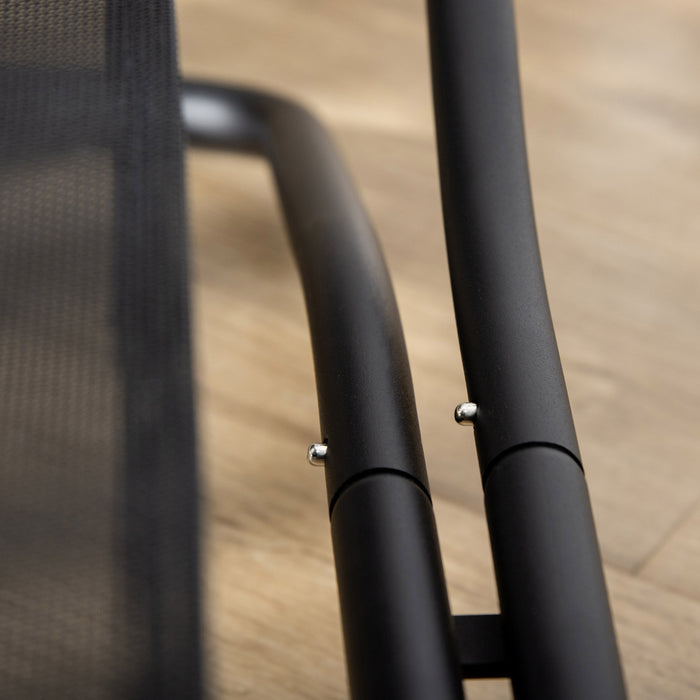 Pawhut 47.5\" Elevated Foldable Cool Dog Bed For Medium Dog, Indoor Outdoor Raised Pet Cot With Breathable Mesh, Black