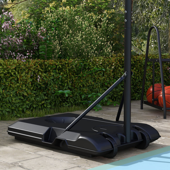 Soozier Basketball Hoop Outdoor With Wheels, 6-7ft Height Adjustable