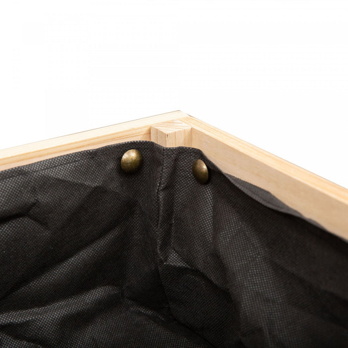 Outsunny Elevated Planter Box With Legs, Raised Garden Planter Bed With Non-woven Liner And Side Table, Wooden Flower Box For Growing Herbs & Plants