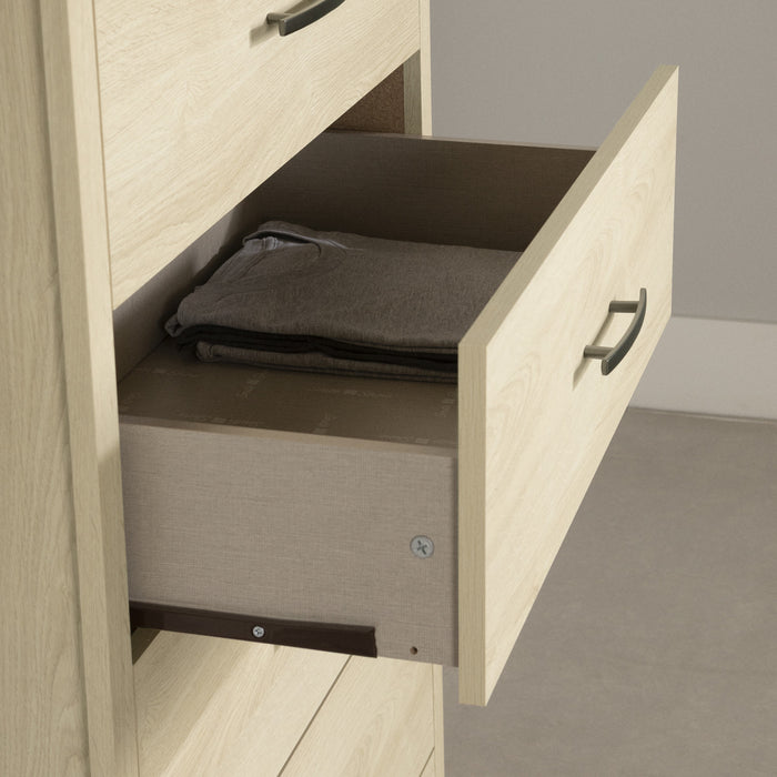 Fusion 5-drawer Chest - Bleached Oak 