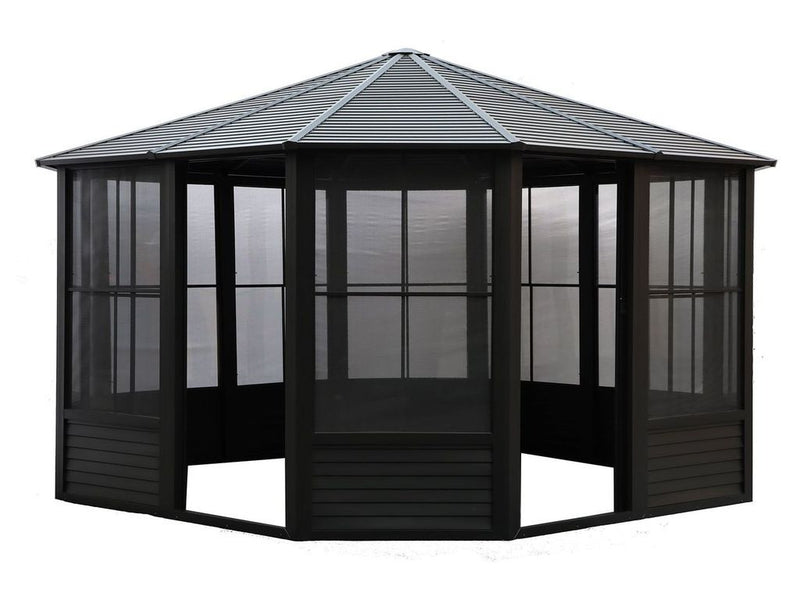 Florence Solarium 12x12 Metal Roof In Black