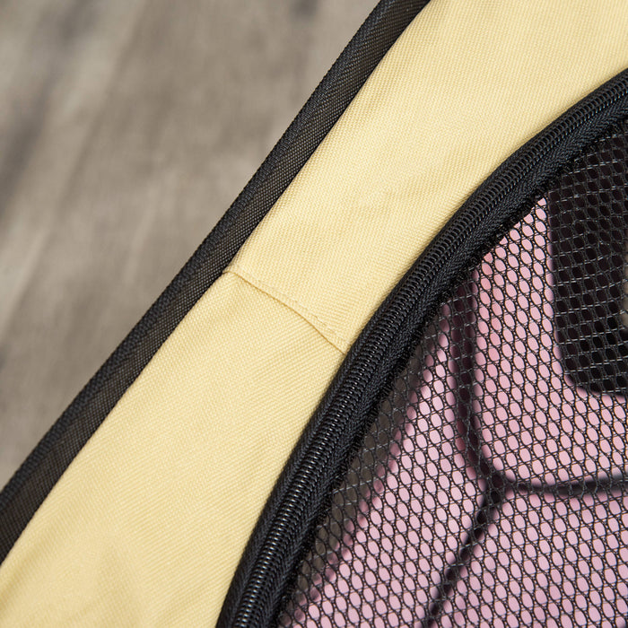 Pawhut 36-inch Large Exercise Puppy Pet Playpen Portable Dog Cat Pet Play Pen Pet Cage Tent Kennel Crate Pink Carry Bag Included