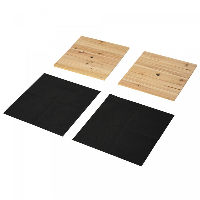 Outsunny Raised Garden Bed Plant Stand Wooden Garden Planter & Bench Combination Garden Raised Bed For Patio Park, 69.25\" X 15\" X 15.75\", Natural