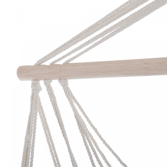 Outsunny Patio Hammock Chair, Portable Hanging Cotton Rope Hammock Swing Chair Sleeping Bed Seat With Footrest For Outdoor Garden Yard Camping Grey