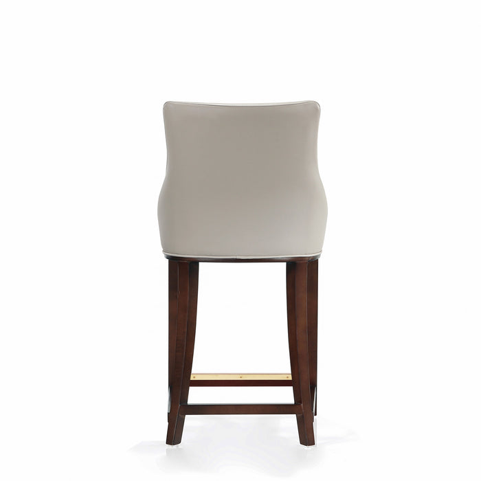 Shubert Modern Wood Upholstered Counter Stool in Light Gray - Set of 2