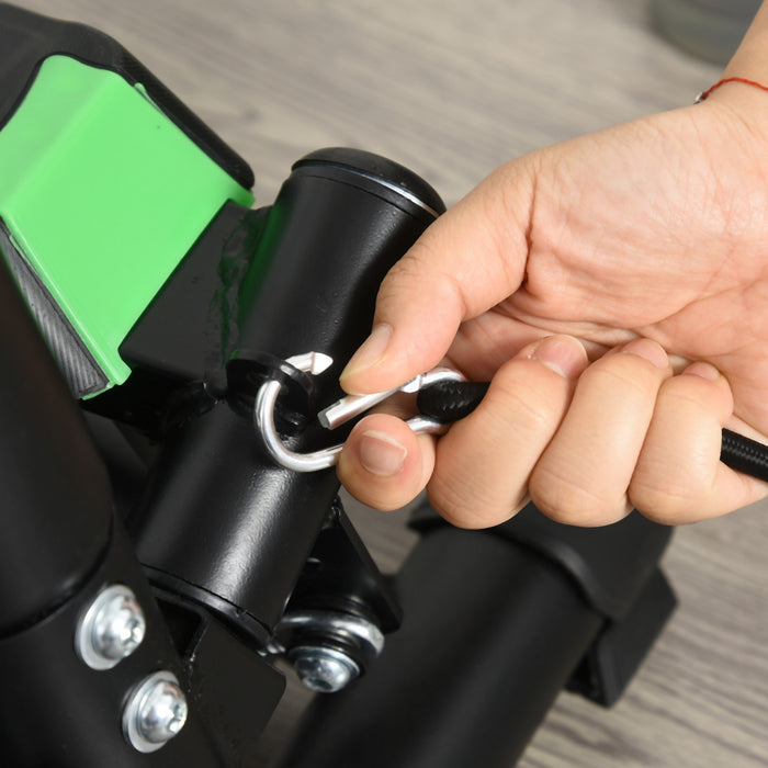 Soozier Adjustable Twist Stepper W/ Lcd Monitor And Resistance Bands, Stair Stepper Aerobic Body Workout Fitness Machine For Home Gym