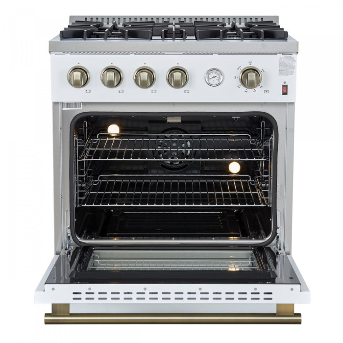 Forno Marco 30-inch Gas Range White 4.32 cu.ft - FFSGS6277-30WHT