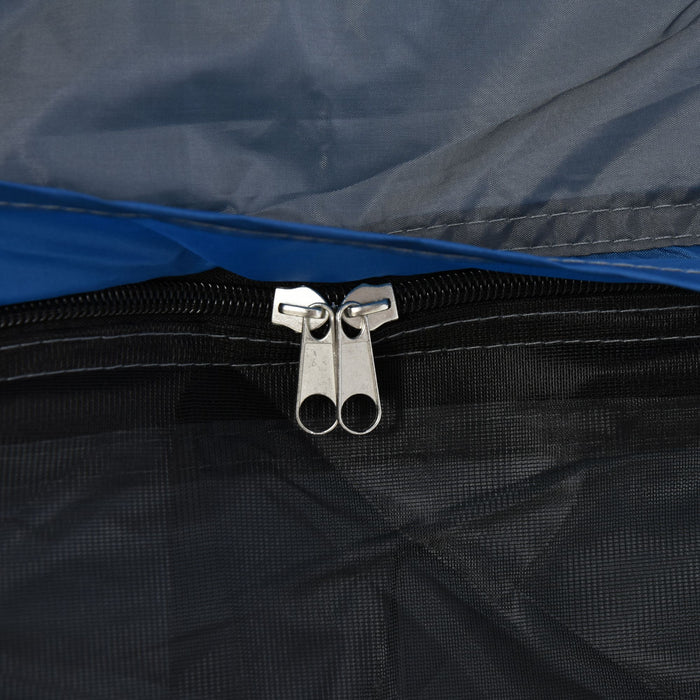 Outsunny Instant Automatic Camping Tent W/ 4 Doors And 4 Windows, Outdoor Easy Pop Up Tent, Portable Backpacking Dome Shelter, 4 Person, Grey