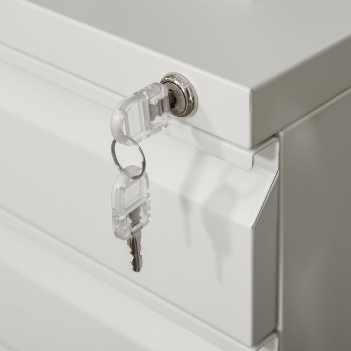 Vinsetto Filing Cabinet With 3 Lockable Drawers