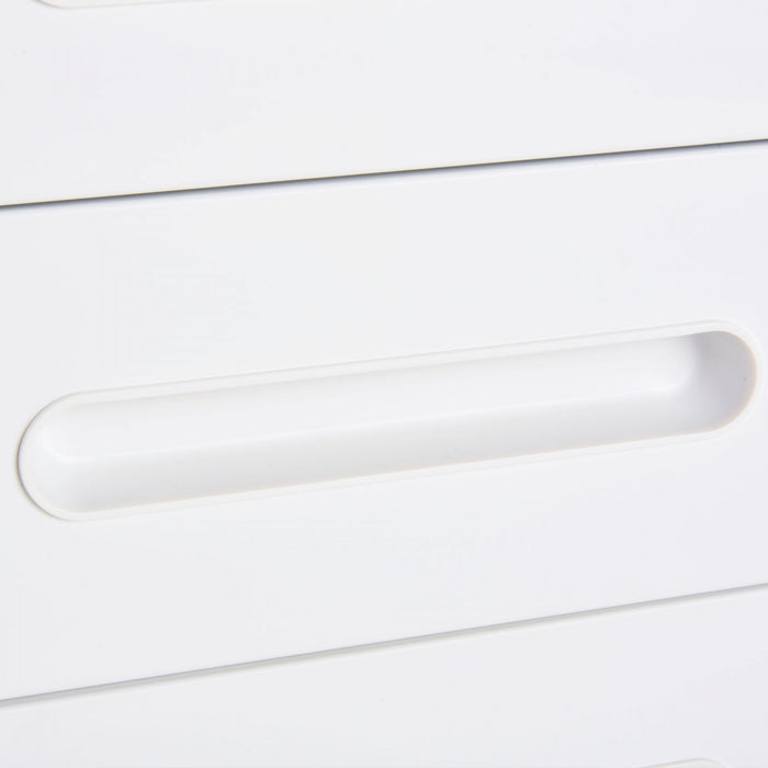 Vinsetto 3 Drawers File Cabinet On Wheels Lockable For Home Office