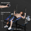 Soozier Adjustable Weight Bench with Leg Extension, Home Gym Bench, Blue