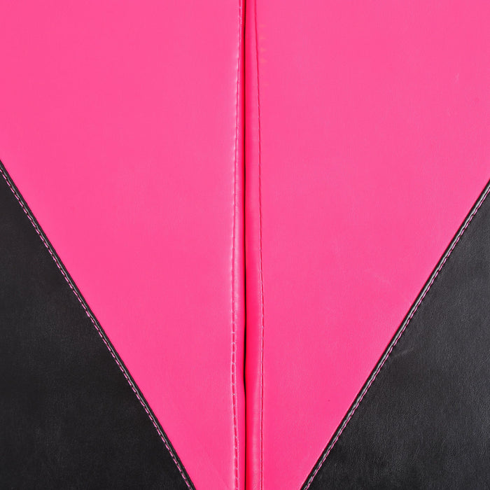 Soozier 4ftx10ftx2inch Pu Leather Gymnastics Tumbling Gym Mat Arts Folding Yoga Exercise Pad 4 Panel (pink/black)