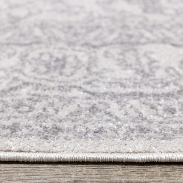 Fallon White Grey Elegant Faded Traditional Rug, 5'3\" x 7'7\" Indoor Area Rug