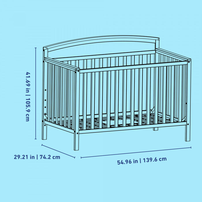 Graco Benton 5-in-1 Convertible Crib - Gray