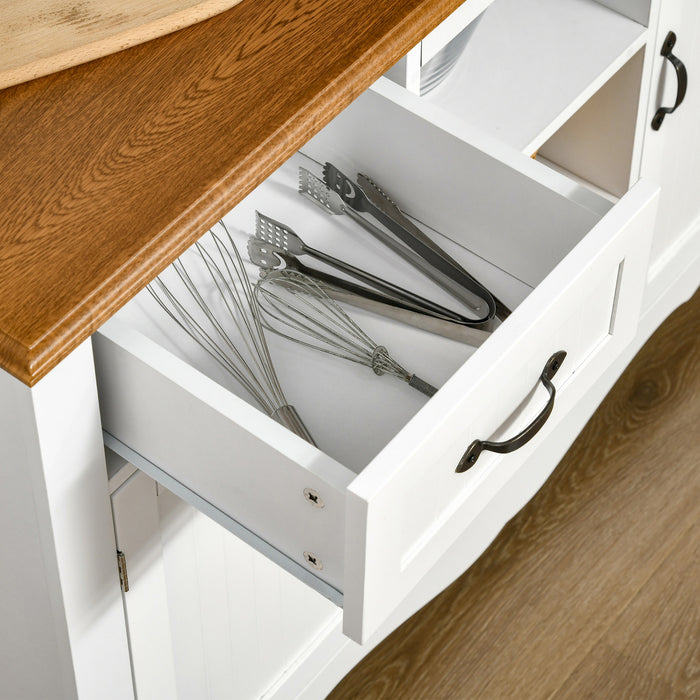 HOMCOM Kitchen Buffet Hutch with Utility Drawer, and 3 Door Cabinets